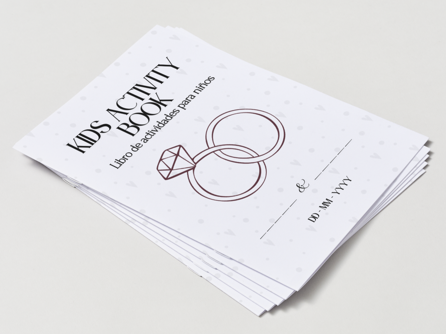 Libro de Actividades para niños para Bodas