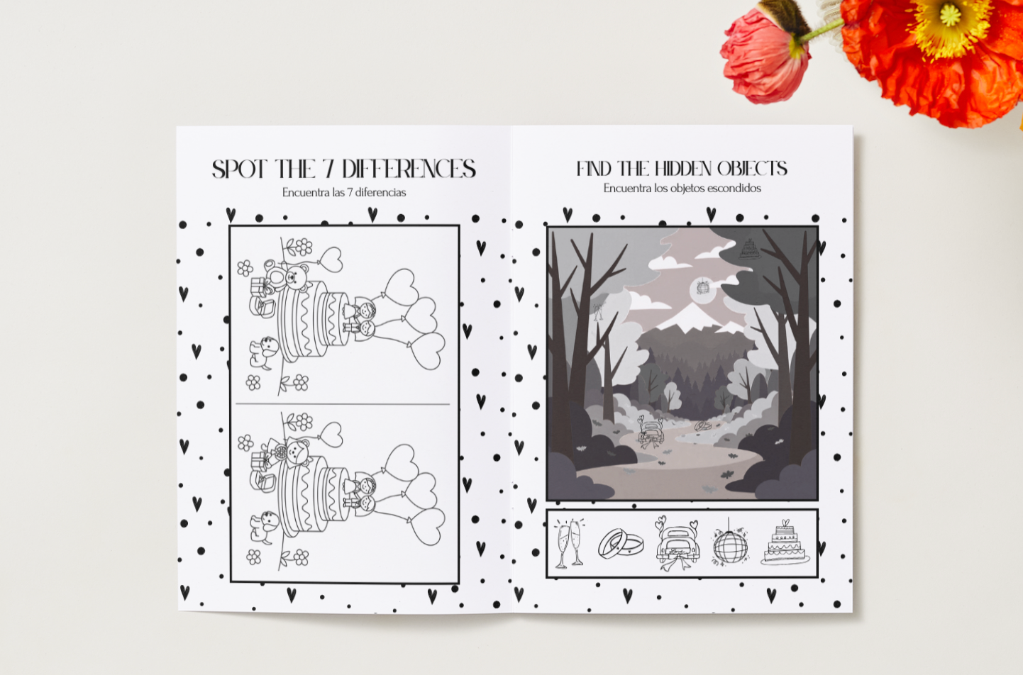 Libro de Actividades para niños para Bodas