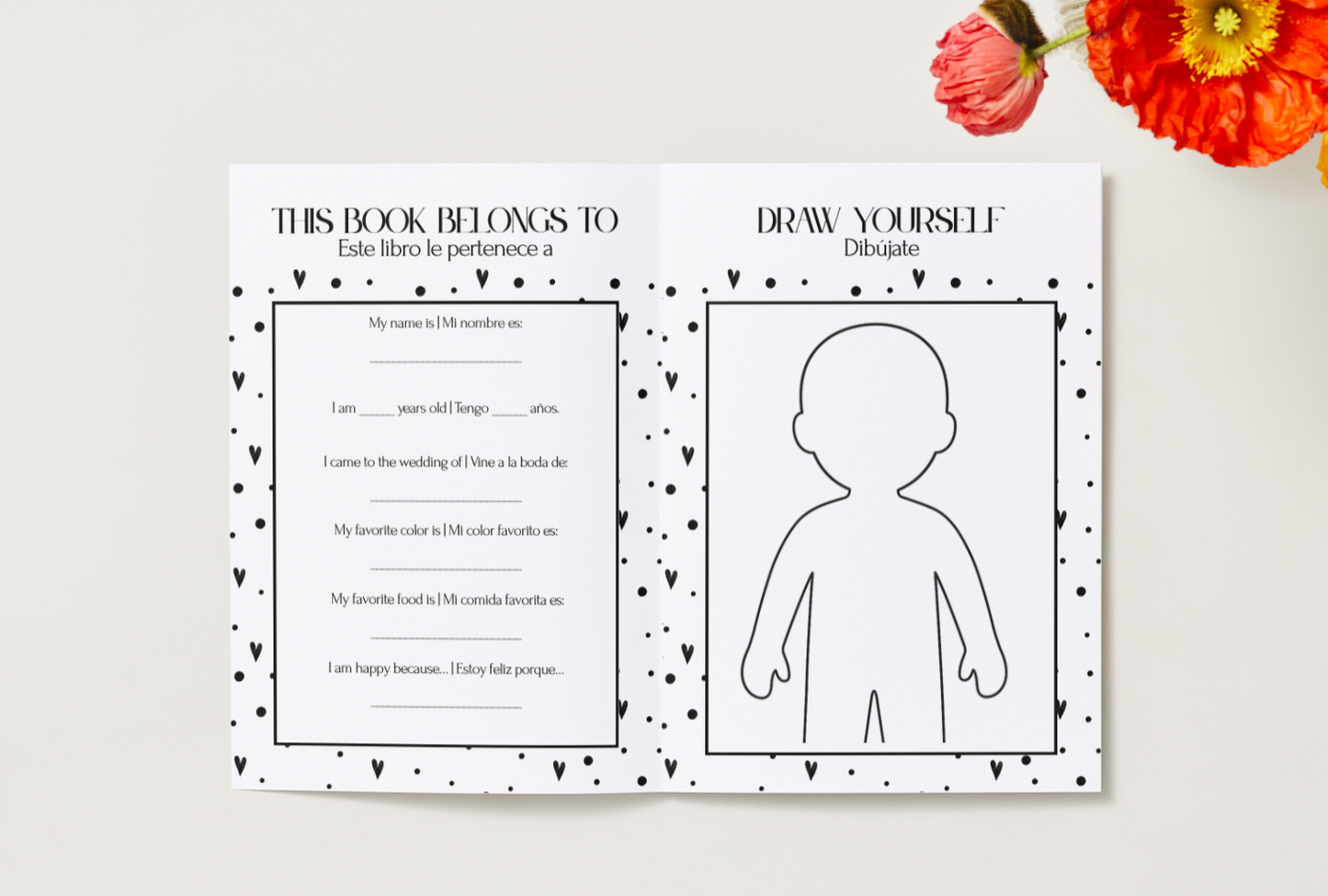 Libro de Actividades para niños para Bodas