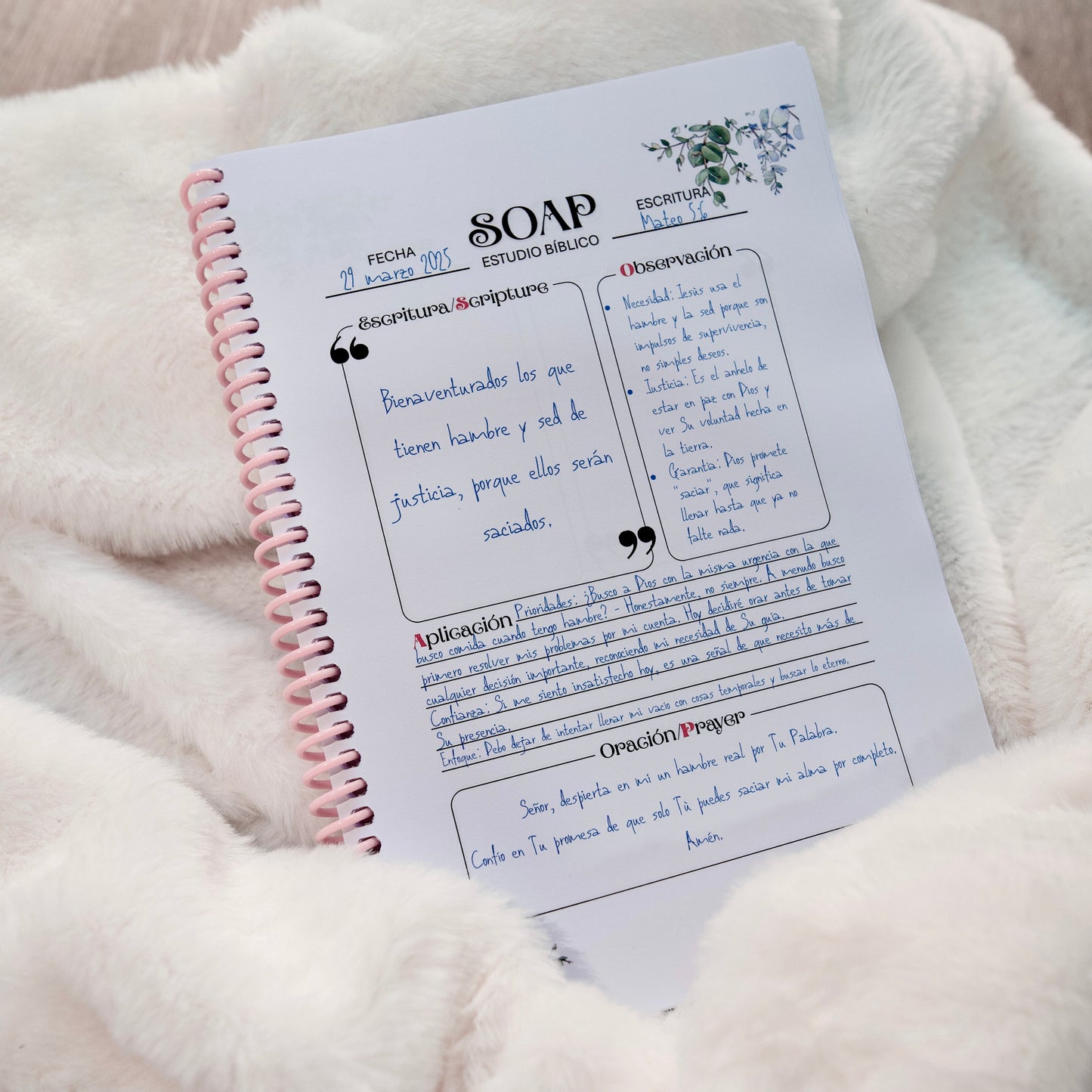 Diario de Estudio Bíblico – Método SOAP